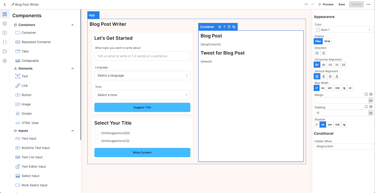 Drag-and-Drop Builder